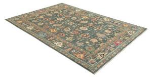 Tappeto Zigler Fine Floreale Verde Petrolio Beige 165x233 Cm