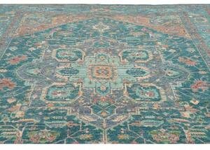 Tappeto Zigler Fine Stilizzato Verde Petrolio Beige 241x321 Cm