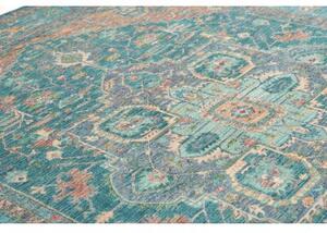 Tappeto Zigler Fine Stilizzato Verde Petrolio Beige 241x321 Cm
