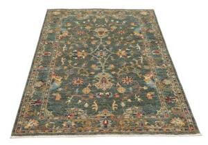 Tappeto Zigler Fine Floreale Verde Petrolio Blu 97x154 Cm