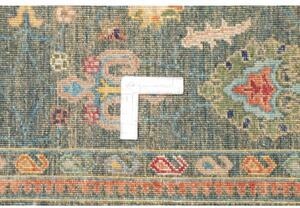 Tappeto Zigler Fine Floreale Verde Petrolio Beige 165x233 Cm