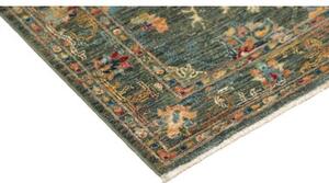 Tappeto Zigler Fine Floreale Verde Petrolio Blu 97x154 Cm