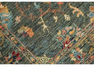 Tappeto Zigler Fine Floreale Verde Petrolio Blu 97x154 Cm