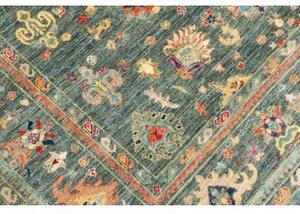 Tappeto Zigler Fine Floreale Verde Petrolio Beige 165x233 Cm