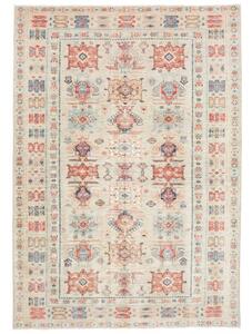 Tappeto Kazak Fine Stilizzato Beige Rosso Mattone 171x245 Cm