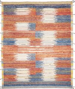 Tappeto Berbero Geometrico Ruggine Blu 255x313 Cm