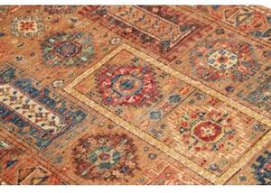 Tappeto Floralia Geometrico Marrone Ruggine Blu 78x129 Cm