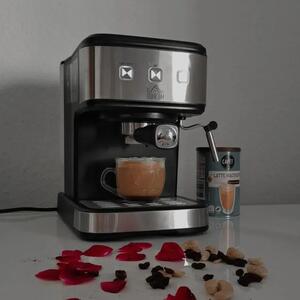 HOMCOM Macchina per Caffè Espresso e Cappuccino, 850W e 15 Bar, Serbatoio Rimovibile, 35.5x21x29cm