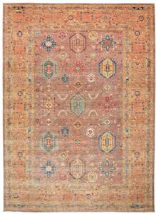 Tappeto Floralia Stilizzato Ruggine Blu 272x379 Cm