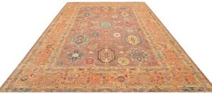 Tappeto Floralia Stilizzato Ruggine Blu 272x379 Cm