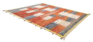 Tappeto Berbero Geometrico Rosso Mattone Blu 256x303 Cm