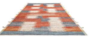 Tappeto Berbero Geometrico Rosso Blu 282x366 Cm
