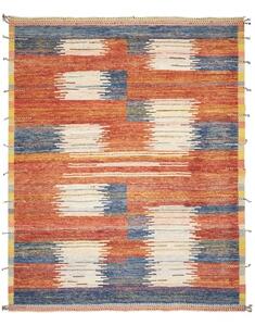 Tappeto Berbero Geometrico Ruggine Blu 253x316 Cm