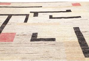 Tappeto Berbero Geometrico Avorio Antracite 308x415 Cm