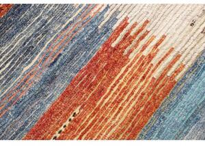 Tappeto Berbero Geometrico Rosso Blu 282x366 Cm