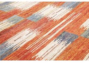 Tappeto Berbero Geometrico Rosso Mattone Blu 256x303 Cm