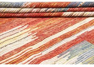 Tappeto Berbero Geometrico Rosso Mattone Blu 252x312 Cm