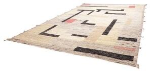 Tappeto Berbero Geometrico Avorio Antracite 308x415 Cm