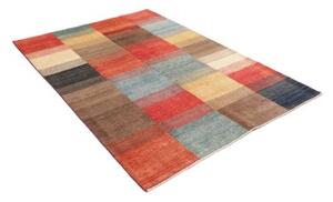 Tappeto Mosaic Patchwork Rosso Mattone Blu Cielo 143x192 Cm