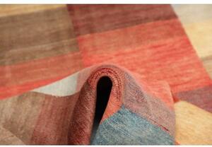 Tappeto Mosaic Patchwork Rosso Corallo Blu 143x193 Cm