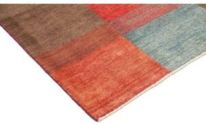 Tappeto Mosaic Patchwork Rosso Mattone Blu Cielo 143x192 Cm