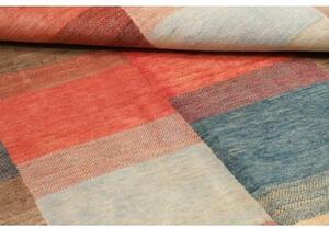 Tappeto Mosaic Patchwork Rosso Corallo Blu 143x193 Cm