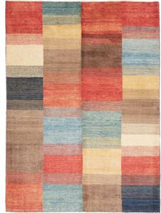 Tappeto Mosaic Patchwork Rosso Mattone Blu Cielo 143x192 Cm