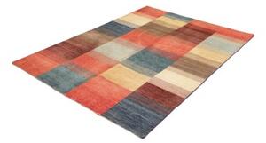 Tappeto Mosaic Patchwork Rosso Corallo Blu 143x193 Cm