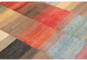 Tappeto Mosaic Patchwork Rosso Mattone Blu Cielo 143x192 Cm