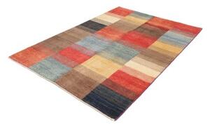 Tappeto Mosaic Patchwork Rosso Mattone Blu Cielo 143x192 Cm