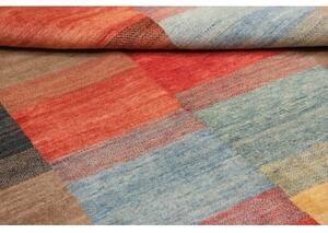 Tappeto Mosaic Patchwork Rosso Mattone Blu Cielo 143x192 Cm