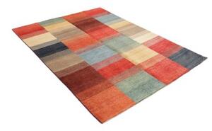 Tappeto Mosaic Patchwork Rosso Azzurro 140x182 Cm