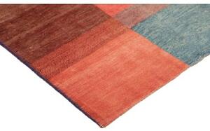 Tappeto Mosaic Patchwork Rosso Corallo Blu 143x193 Cm