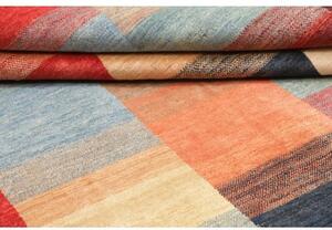Tappeto Mosaic Geometrico Blu Rosso 199x296 Cm