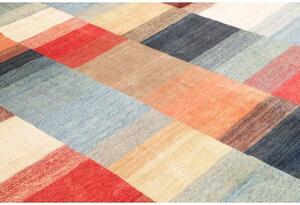 Tappeto Mosaic Geometrico Blu Rosso 199x296 Cm