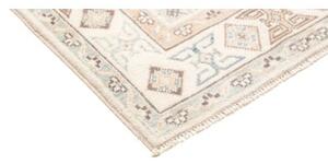 Tappeto Kazak Stilizzato Grigio Chiaro Beige Corsia 77x297 Cm
