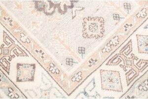 Tappeto Kazak Stilizzato Grigio Chiaro Beige Corsia 77x297 Cm
