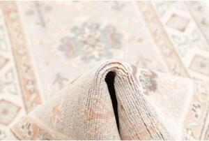 Tappeto Kazak Stilizzato Grigio Chiaro Beige Corsia 77x297 Cm