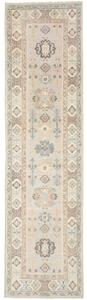 Tappeto Kazak Stilizzato Grigio Chiaro Beige Corsia 77x297 Cm