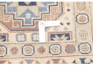 Tappeto Kazak Geometrico Avorio Blu Corsia 83x289 Cm