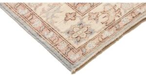 Tappeto Kazak Stilizzato Azzurro Avorio Corsia 93x373 Cm