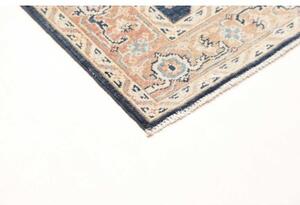 Tappeto Kazak Stilizzato Blu Scuro Beige Corsia 83x286 Cm