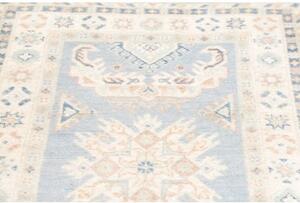 Tappeto Kazak Stilizzato Azzurro Beige Corsia 83x298 Cm