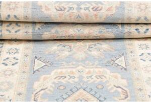 Tappeto Kazak Stilizzato Azzurro Beige Corsia 83x298 Cm