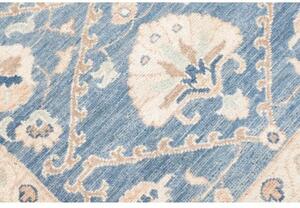 Tappeto Kazak Stilizzato Azzurro Beige Corsia 85x296 Cm