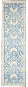 Tappeto Kazak Stilizzato Azzurro Beige Corsia 85x296 Cm