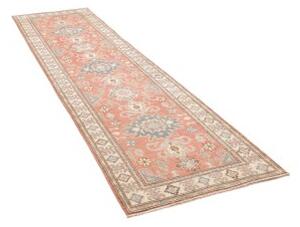 Tappeto Kazak Stilizzato Salmone Azzurro Corsia 82x290 Cm