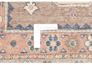 Tappeto Kazak Geometrico Tortora Azzurro Corsia 81x288 Cm
