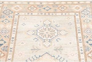 Tappeto Kazak Stilizzato Azzurro Beige Corsia 86x281 Cm