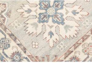 Tappeto Kazak Stilizzato Celeste Marrone Chiaro Corsia 79x387 Cm